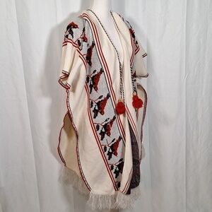 ❤️‍🔥❤️ vintage sweater poncho | 70s serape vest poncho